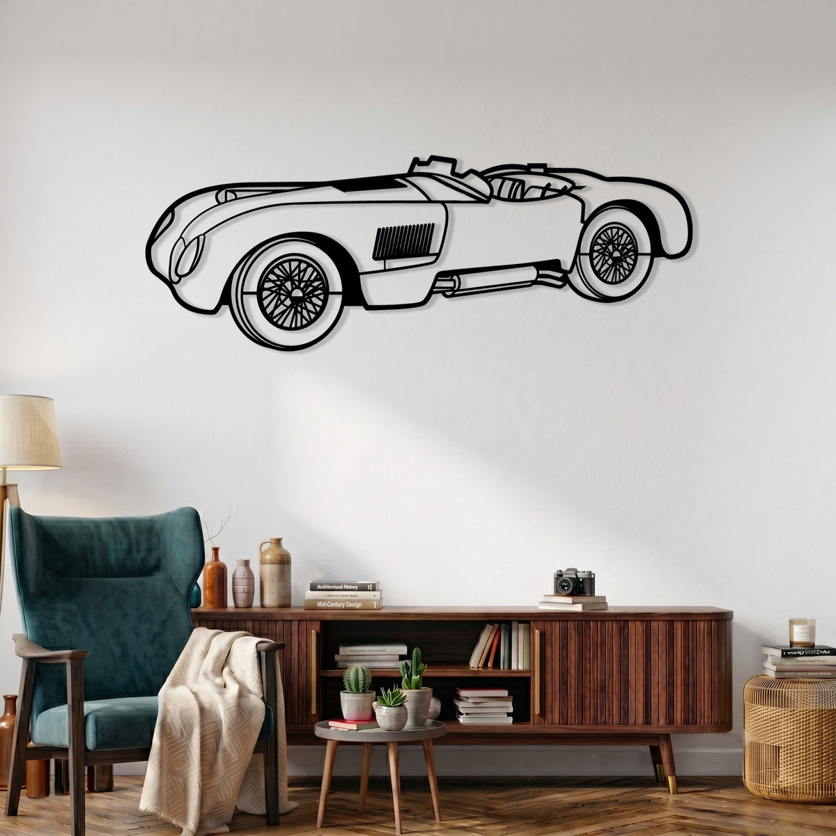 C-Type (1951-1953) Angle Silhouette Metal Wall Art