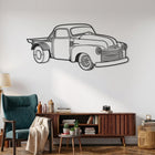 Advance-Design Pickup (1947-1955) Angle Silhouette Metal Wall Art