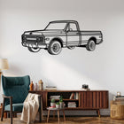 C10 Series Pickup (1969-1972) Angle Silhouette Metal Wall Art