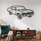 Nova SS (1969-1972) Angle Silhouette Metal Wall Art