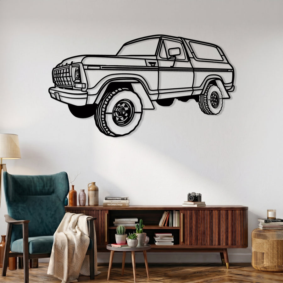 لوحة فنية جدارية معدنية بتصميم ظلي لسيارة كورفيت C8