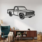 C10 / Silverado 1500 / C Series (1985-1987) Angle Silhouette Metal Wall Art