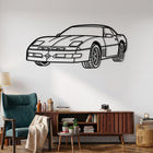 Corvette - C4 Gen. (1991-1996) Angle Silhouette Metal Wall Art
