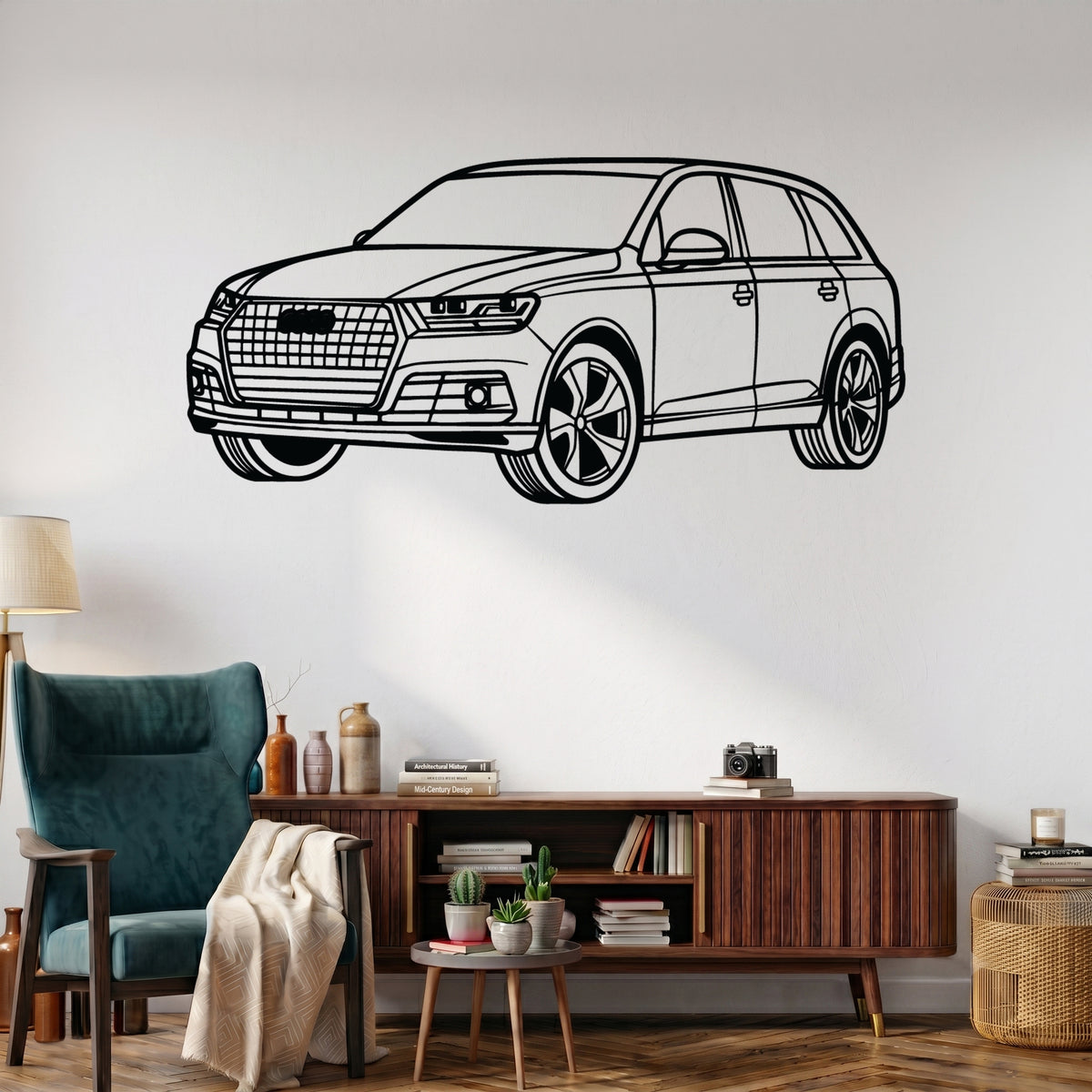 Q7 (2nd Gen. / Typ 4M) Angle Silhouette Metal Wall Art