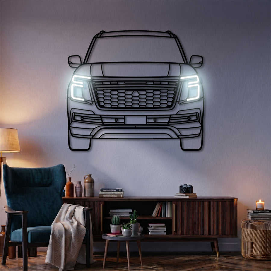 Patrol (Y63) Front View Car Metal Neon Wall Art