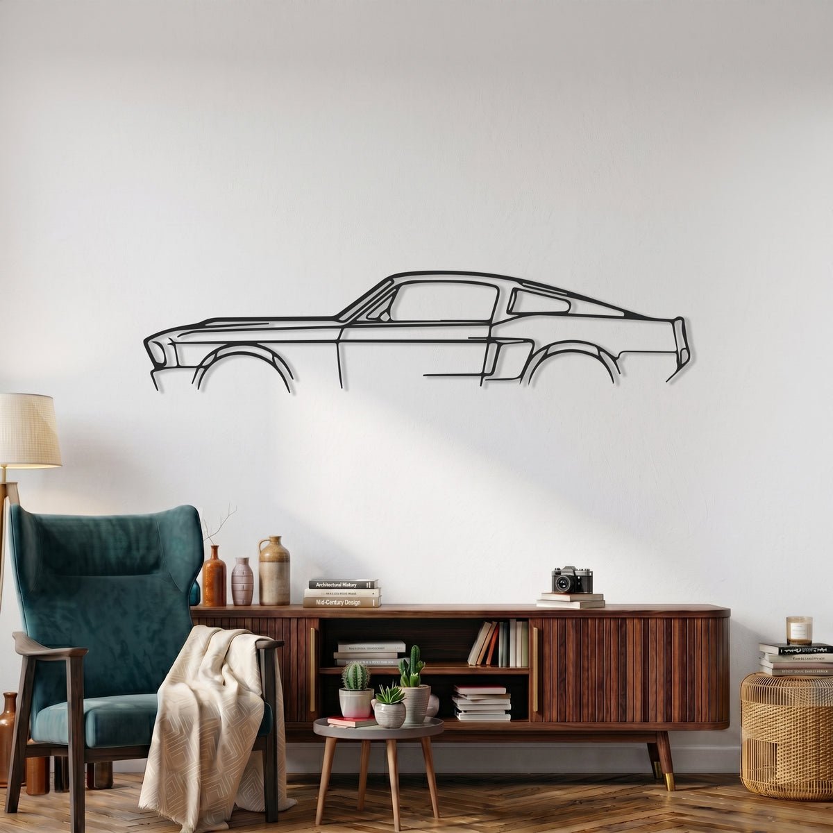 1969 Mustang Sports Roof Metal Wall Art
