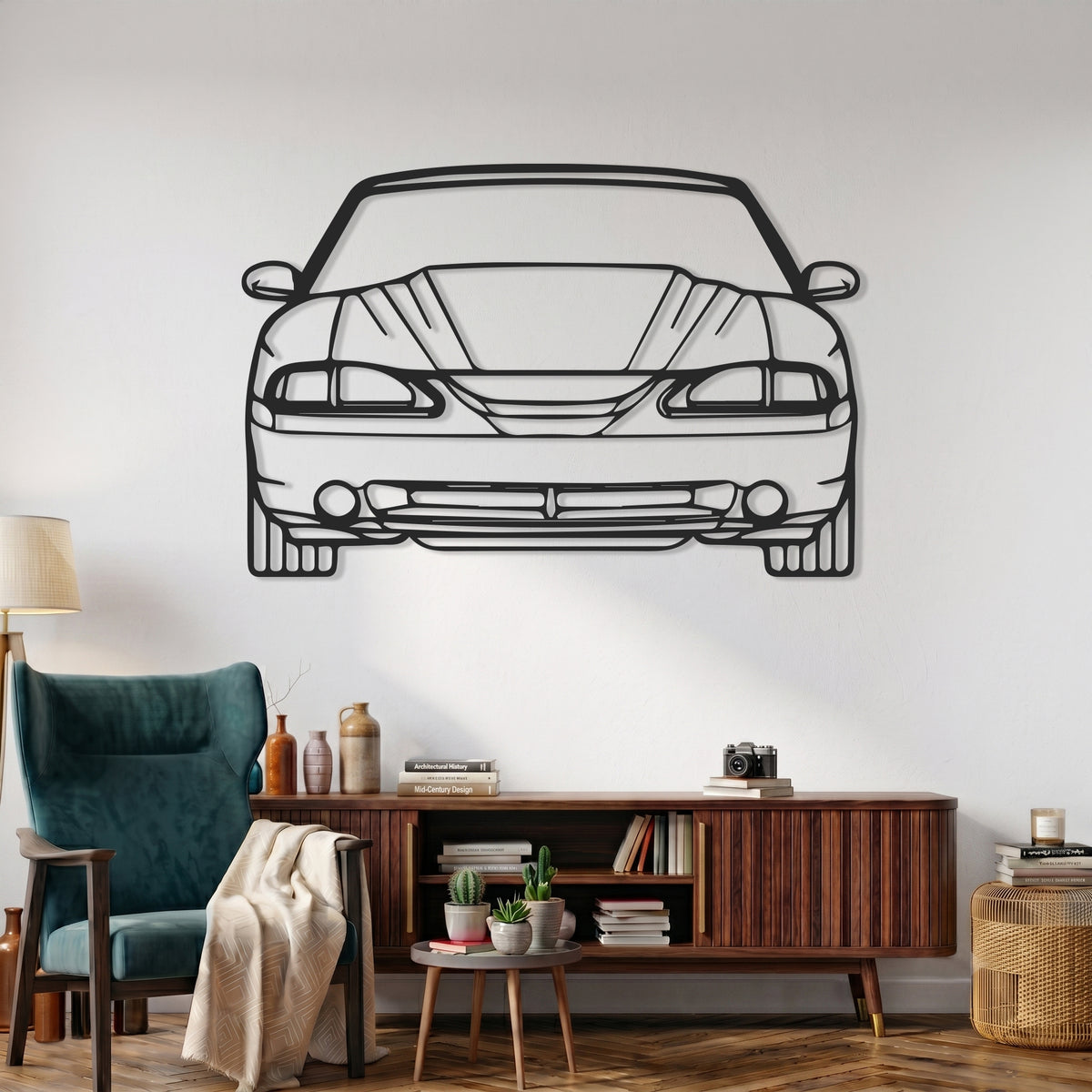1994 Mustang SVT Cobra (SN95) Front View Metal Wall Art