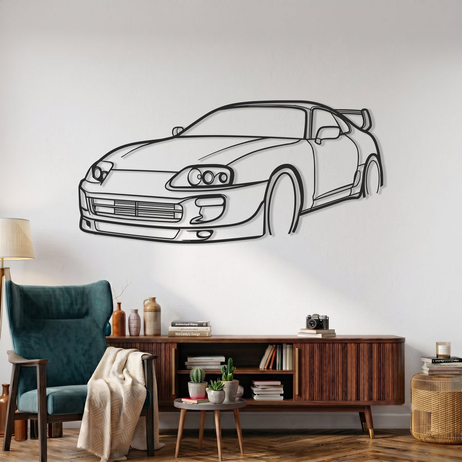 1993 Supra MK4/A80 Front Angle View Metal Wall Art