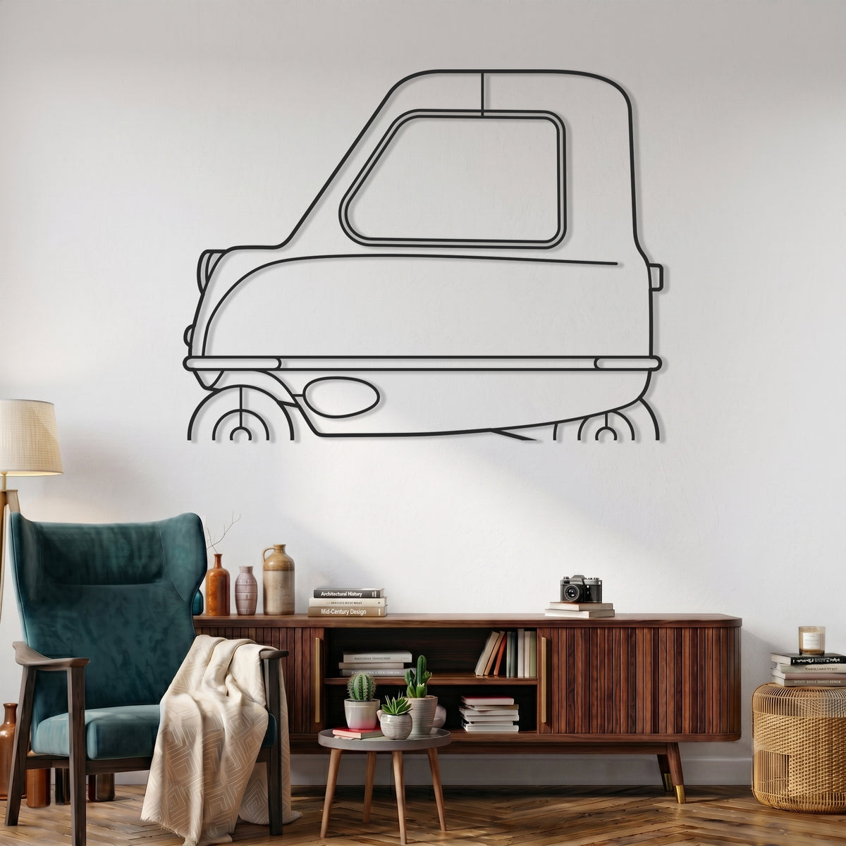 P50 Microcar 1962-1965 Car Silhouette Metal Wall Art
