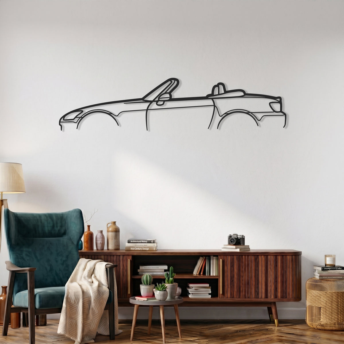 S2000 Roadster (AP1 & AP2 Gen.) Car Silhouette Metal Wall Art