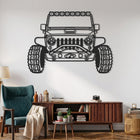 Wrangler JK - 3rd Gen. Custom Off-Road (2015) Angle Silhouette Metal Wall Art