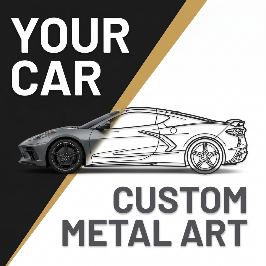 Your Custom Silhouette Metal Car Wall Art