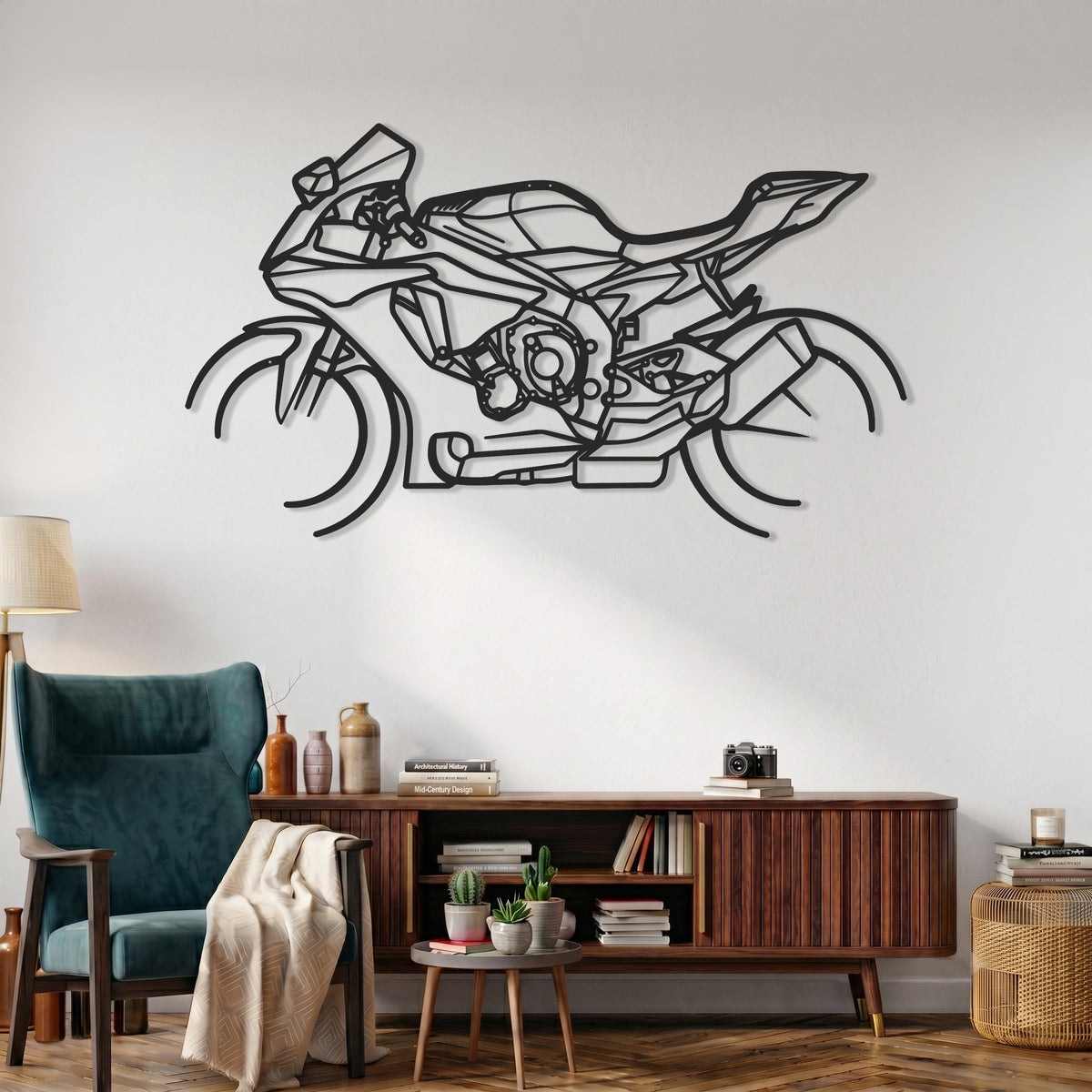 YZF-R1 2018 Motorcycle Silhouette Metal Wall Art