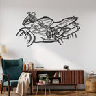 CBR600 2003 Motorcycle Silhouette Metal Wall Art