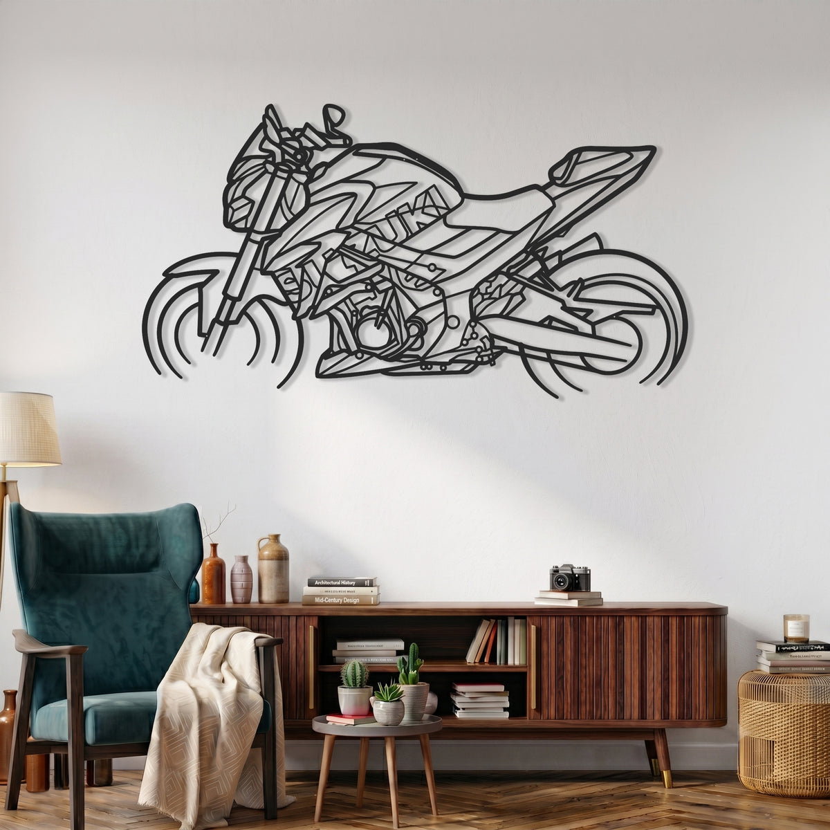 GSX-S750Z 2021 Motorcycle Silhouette Metal Wall Art
