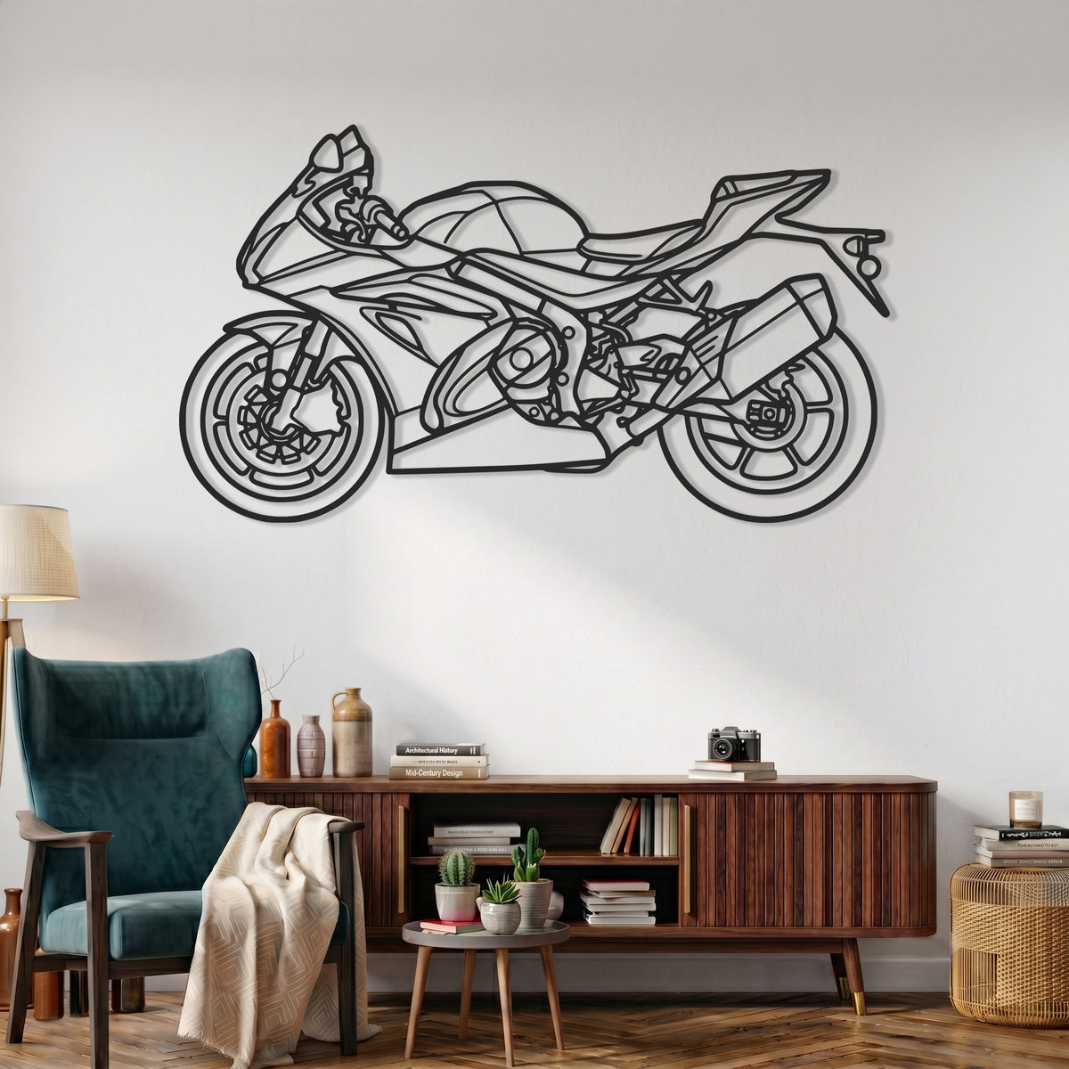 GSX-R 1000 2017 Motorcycle Silhouette Metal Wall Art