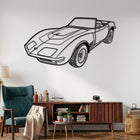 Corvette Stingray LT1 (1968-1972) Angle Silhouette Metal Wall Art