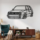 Golf GTI - Mk2 / Type 19E (1983-1992) Angle Silhouette Metal Wall Art