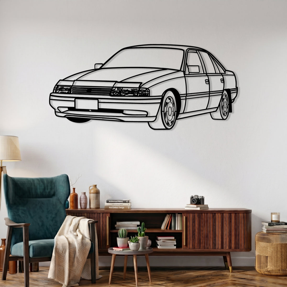 VN Commodore (1988-1991)  Angle Silhouette Metal Wall Art