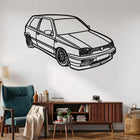 Golf GTI - MK3 / Typ 1H (1992-1998) Angle Silhouette Metal Wall Art