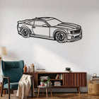 Camaro SS ( 5th Gen. ) Angle Silhouette Metal Wall Art