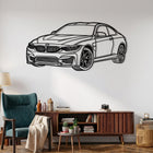 M4 Coupe (F82 / 1st Gen.) Angle Silhouette Metal Wall Art