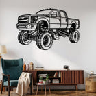 F-250 / F-350 Super Duty Crew Cab (3rd Gen.) Angle Silhouette Metal Wall Art