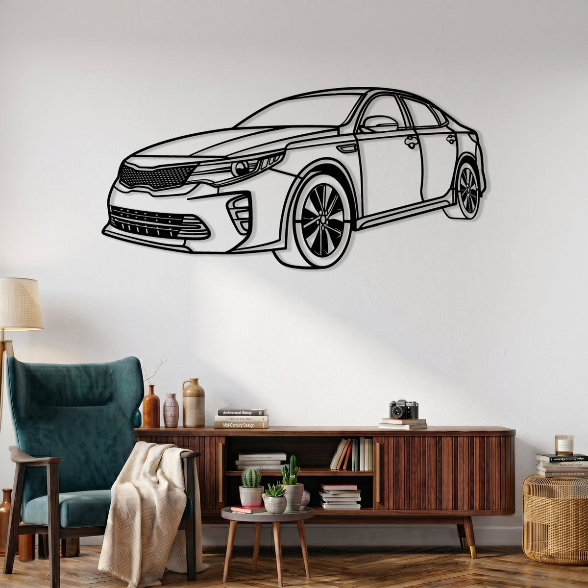 Optima / K5 Angle Silhouette Metal Wall Art