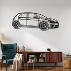 Golf R (Mk7.5 / Typ 5G) Angle Silhouette Metal Wall Art