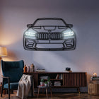 M5 CS Front View Car Metal Neon Wall Art