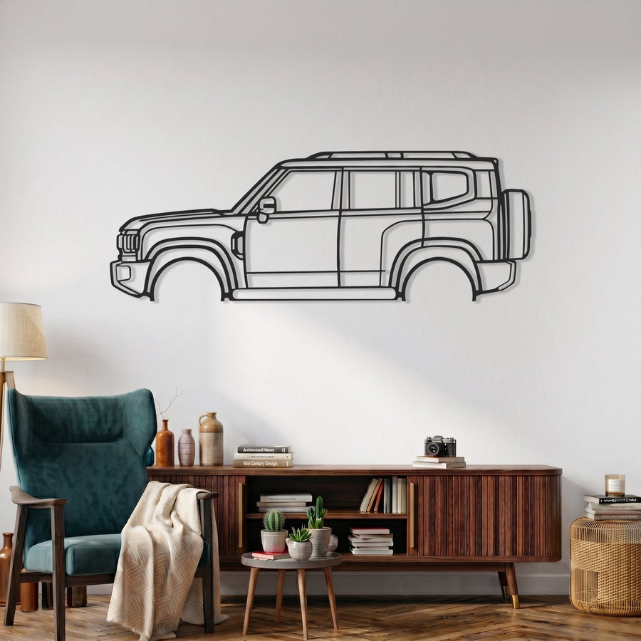 T2 Car Silhouette Metal Wall Art
