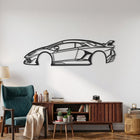 Aventador SVJ Car Silhouette Metal Wall Art