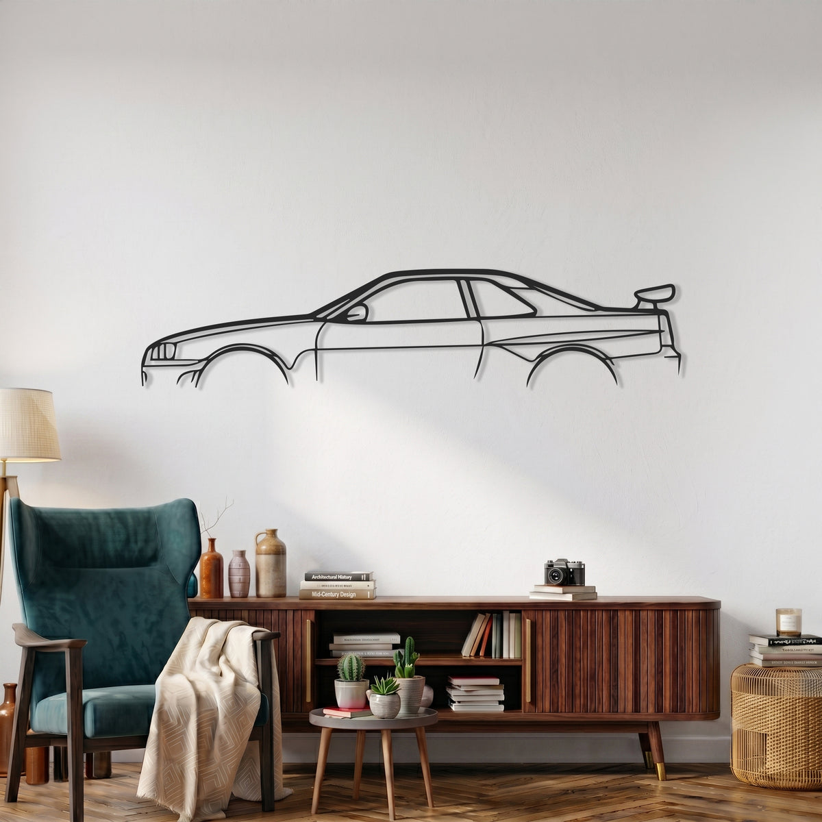 1999 Skyline GT-R R34 Metal Wall Art