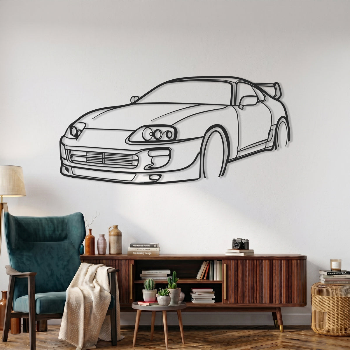 1993 Supra MK4/A80 Front Angle View Metal Wall Art