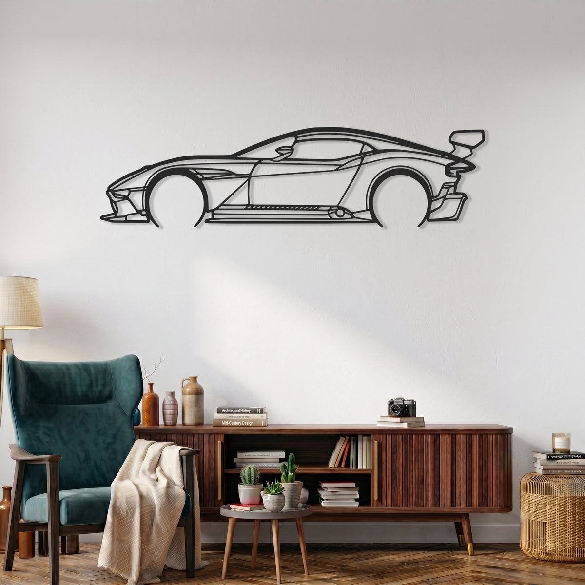 Vulcan Car Silhouette Metal Wall Art