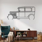 Model A Tudor Sedan (1928) Car Silhouette Metal Wall Art