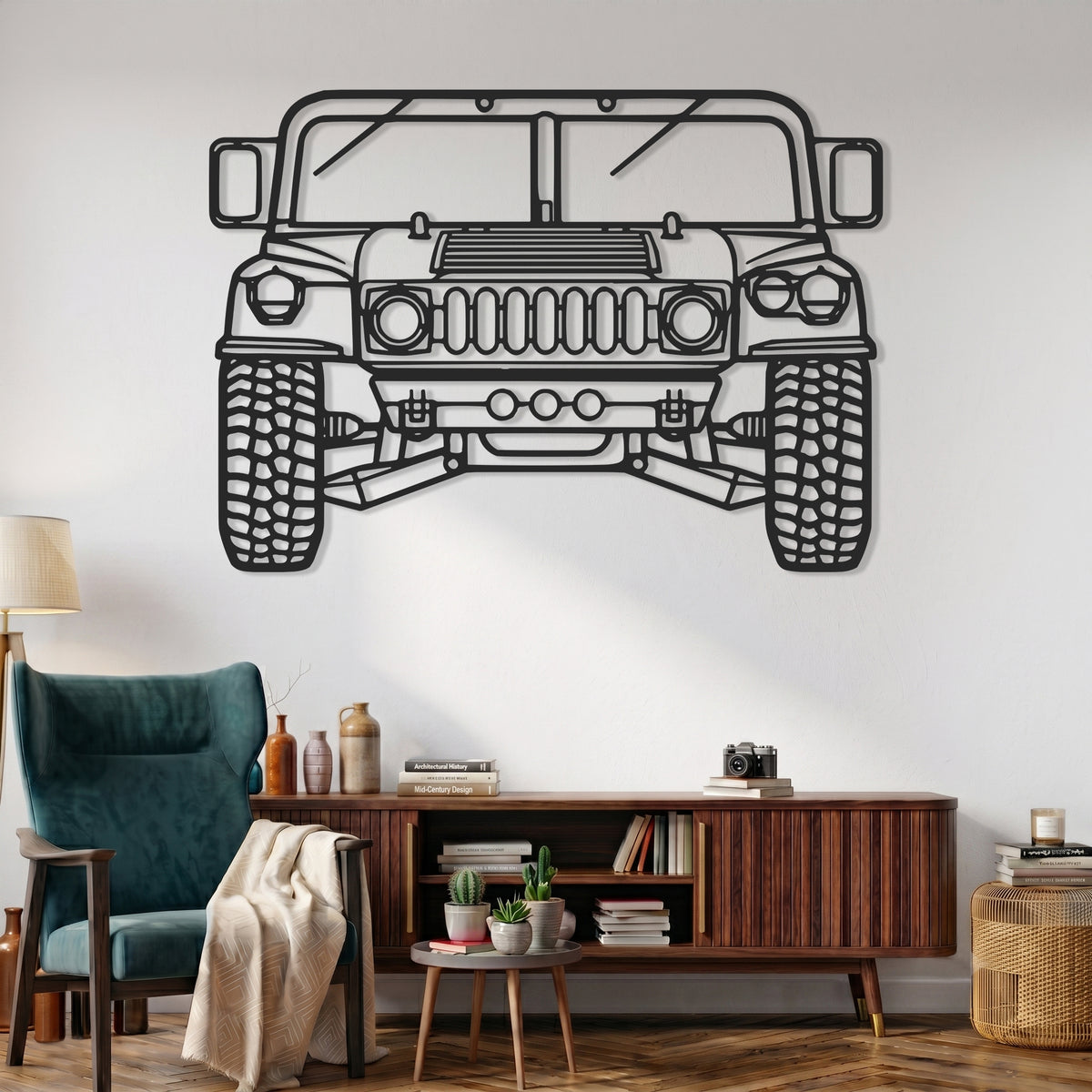 H1 Angle Silhouette Metal Wall Art