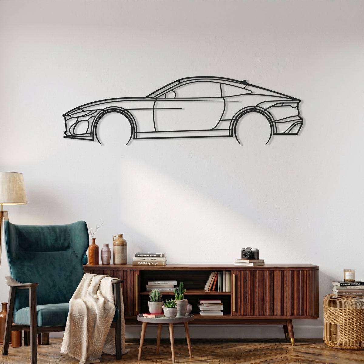 F-Type Coupe (Facelift) Car Silhouette Metal Wall Art