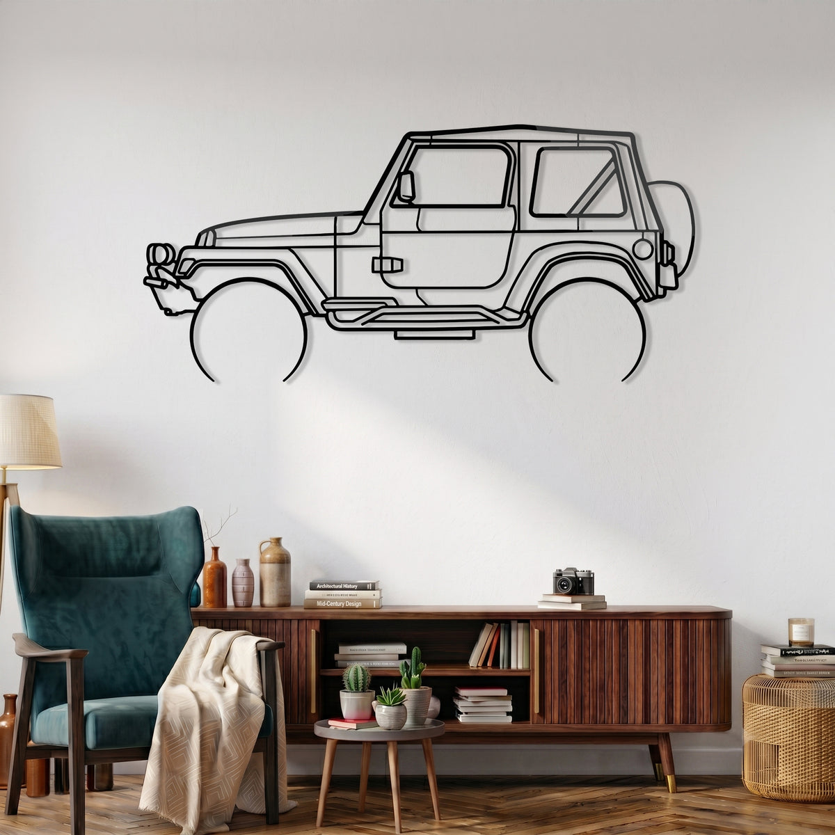 CJ-7 - Classic (1982) Car Silhouette Metal Wall Art