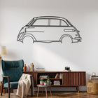 Isetta 600 - Microcar (4-seater / longer wheelbase version) 1957-1959 Car Silhouette Metal Wall Art