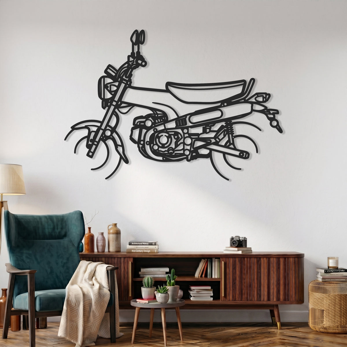 Dax 125 2023 Motorcycle Silhouette Metal Wall Art