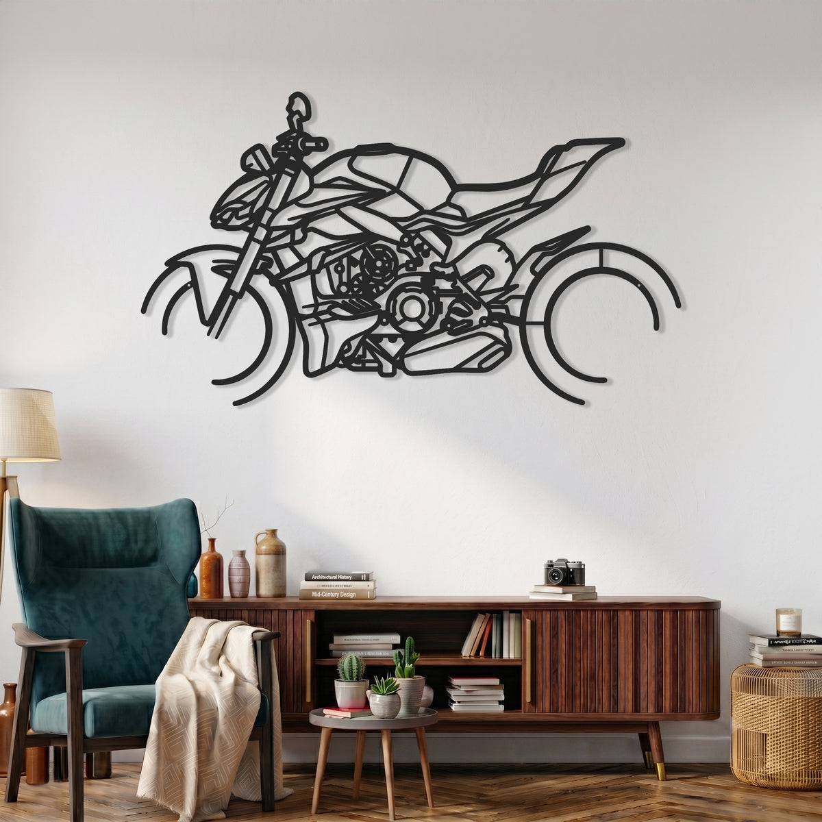 Streetfighter V4 S 2024 Motorcycle Silhouette Metal Wall Art