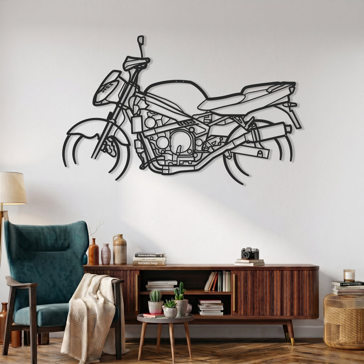 ZX-6R G1 1998 Motorcycle Silhouette Metal Wall Art