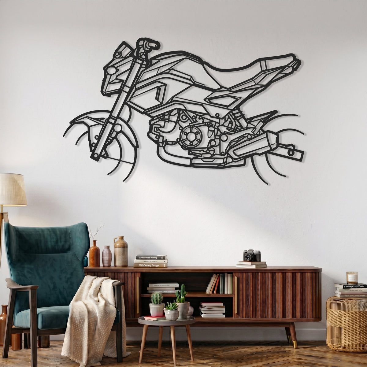 Grom 2015 Motorcycle Silhouette Metal Wall Art
