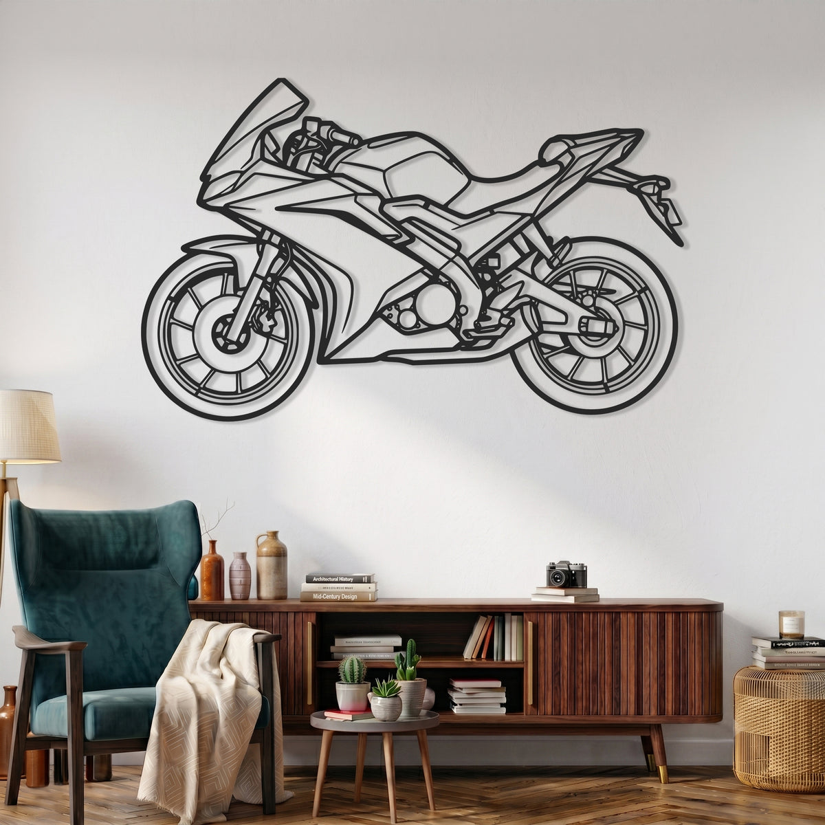 Panigale V4 2018 Motorcycle Silhouette Metal Wall Art