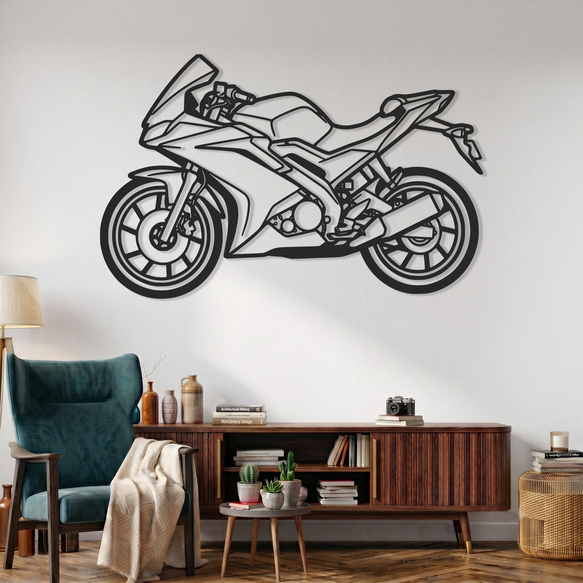 Ninja ZX-6R 2019 Motorcycle Silhouette Metal Wall Art