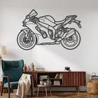 Ninja ZX-10R 2016 Motorcycle Silhouette Metal Wall Art